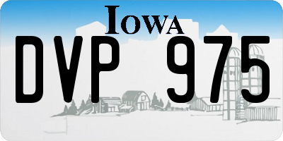 IA license plate DVP975