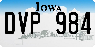 IA license plate DVP984