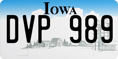 IA license plate DVP989