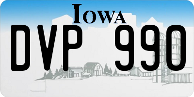 IA license plate DVP990