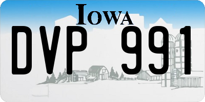 IA license plate DVP991