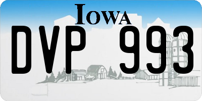 IA license plate DVP993