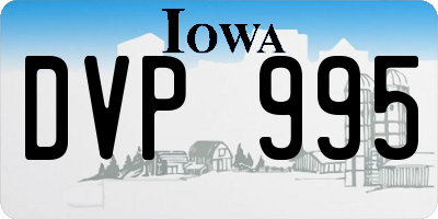 IA license plate DVP995
