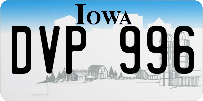 IA license plate DVP996