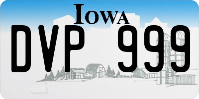 IA license plate DVP999