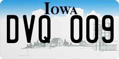 IA license plate DVQ009