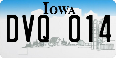 IA license plate DVQ014
