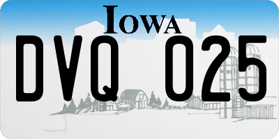 IA license plate DVQ025