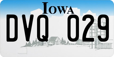 IA license plate DVQ029