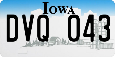 IA license plate DVQ043