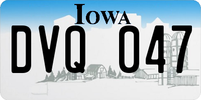 IA license plate DVQ047