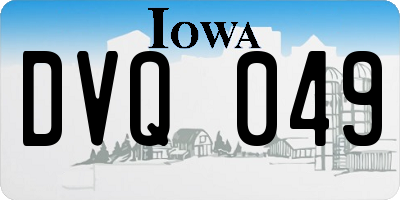 IA license plate DVQ049