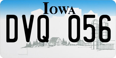 IA license plate DVQ056