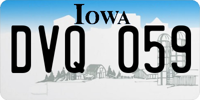 IA license plate DVQ059