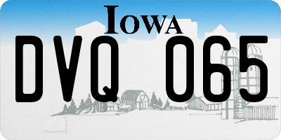 IA license plate DVQ065