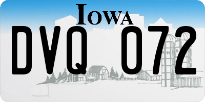 IA license plate DVQ072
