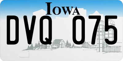 IA license plate DVQ075