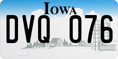 IA license plate DVQ076