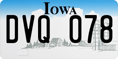 IA license plate DVQ078