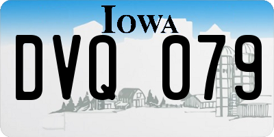 IA license plate DVQ079