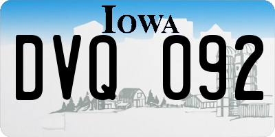 IA license plate DVQ092