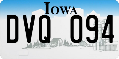 IA license plate DVQ094
