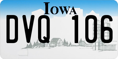 IA license plate DVQ106