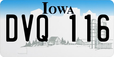IA license plate DVQ116