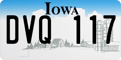 IA license plate DVQ117