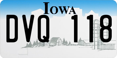 IA license plate DVQ118