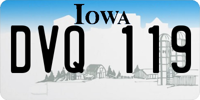 IA license plate DVQ119