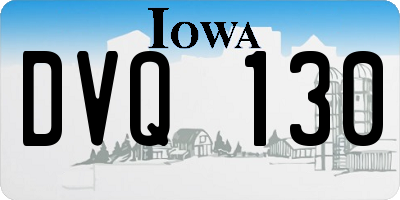IA license plate DVQ130