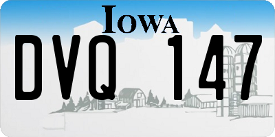 IA license plate DVQ147
