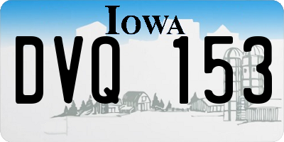 IA license plate DVQ153