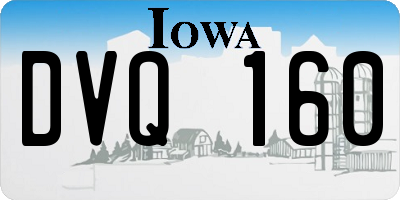 IA license plate DVQ160