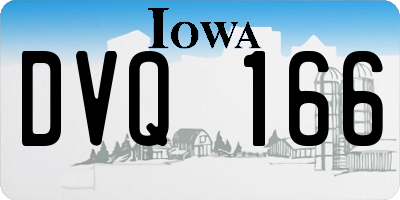 IA license plate DVQ166