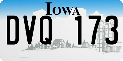 IA license plate DVQ173