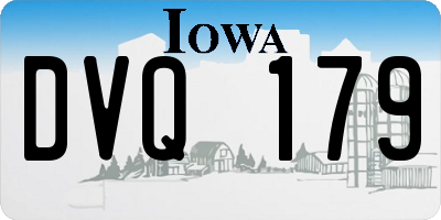 IA license plate DVQ179