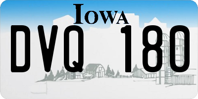 IA license plate DVQ180