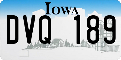 IA license plate DVQ189