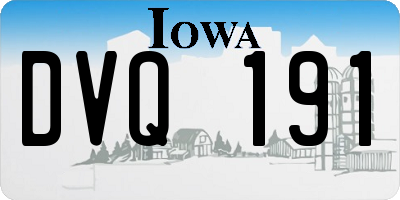IA license plate DVQ191