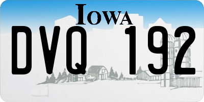 IA license plate DVQ192