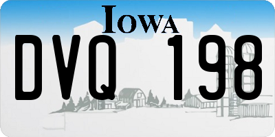 IA license plate DVQ198
