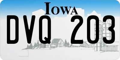 IA license plate DVQ203