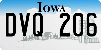 IA license plate DVQ206