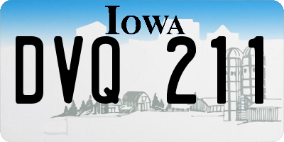IA license plate DVQ211