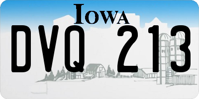 IA license plate DVQ213