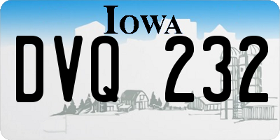 IA license plate DVQ232