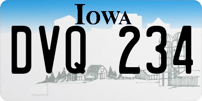 IA license plate DVQ234