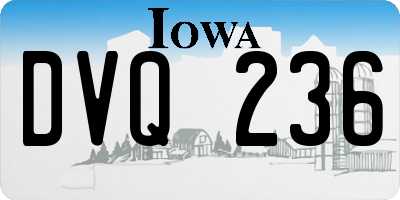 IA license plate DVQ236